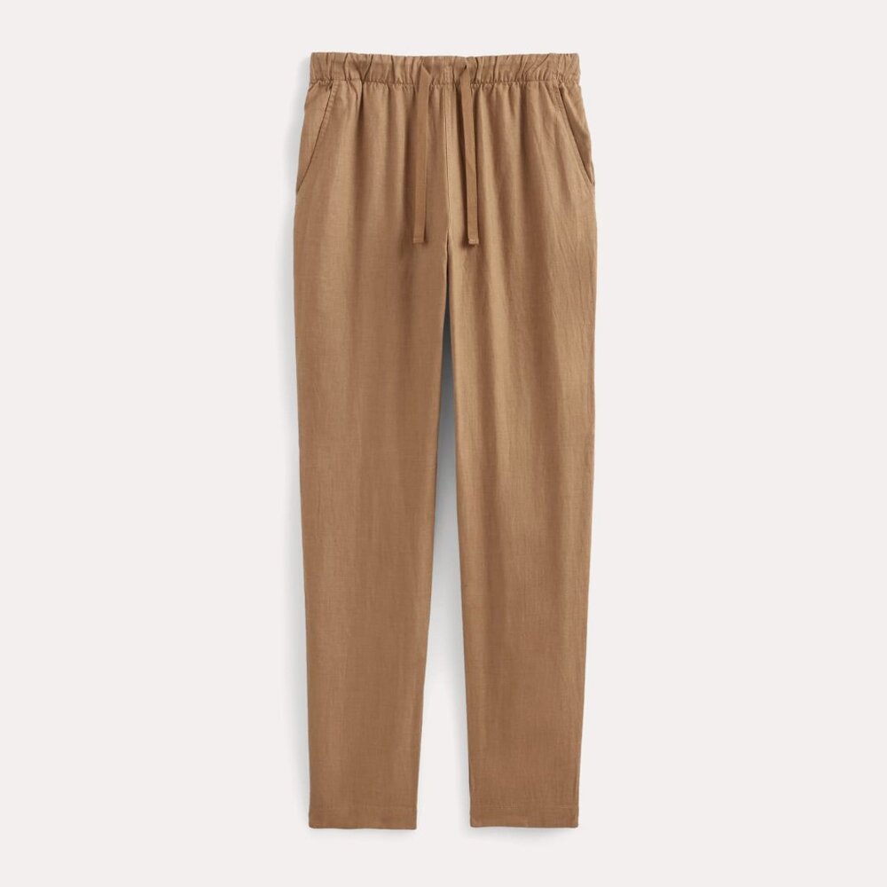 NEW Everlane Men's Linen Easy Pant in Light Brown, Size Large